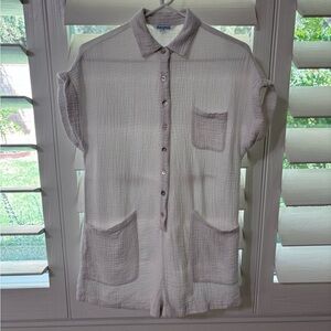 Women’s Blue Island Beach Coverup Gauze Romper